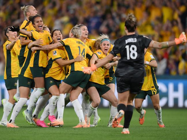 Australia will have one final chance to celebrate with their new national heroes on Saturday’s World Cup third place play-off. Picture: Justin Setterfield/Getty Images