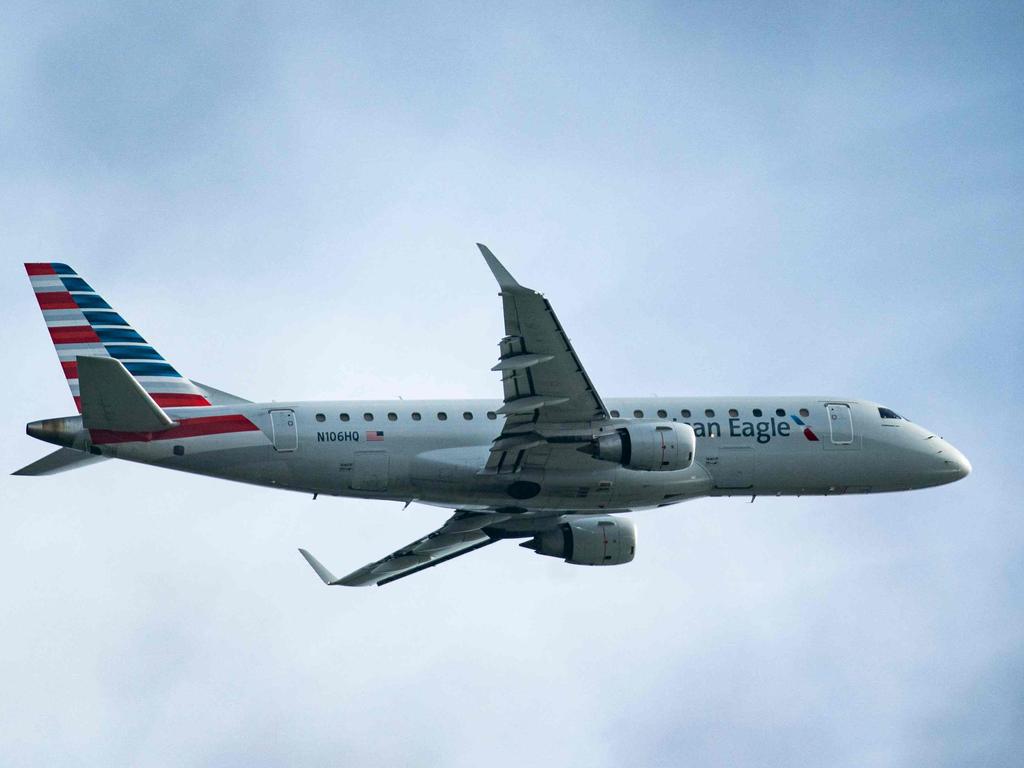 An American Airlines flight was forced to make an emergency U-turn after a passenger suffered a satanic meltdown. Picture: Al Drago / Getty Images via AFP)