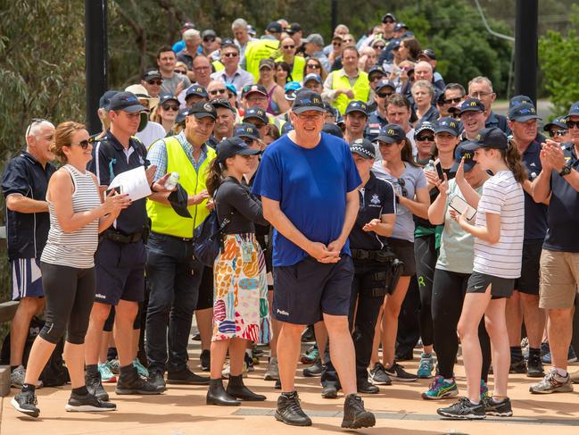 The PVV gained attention when then Chief Commissioner Graham Ashton walked to raise awareness for veterans. Picture: Jason Edwards