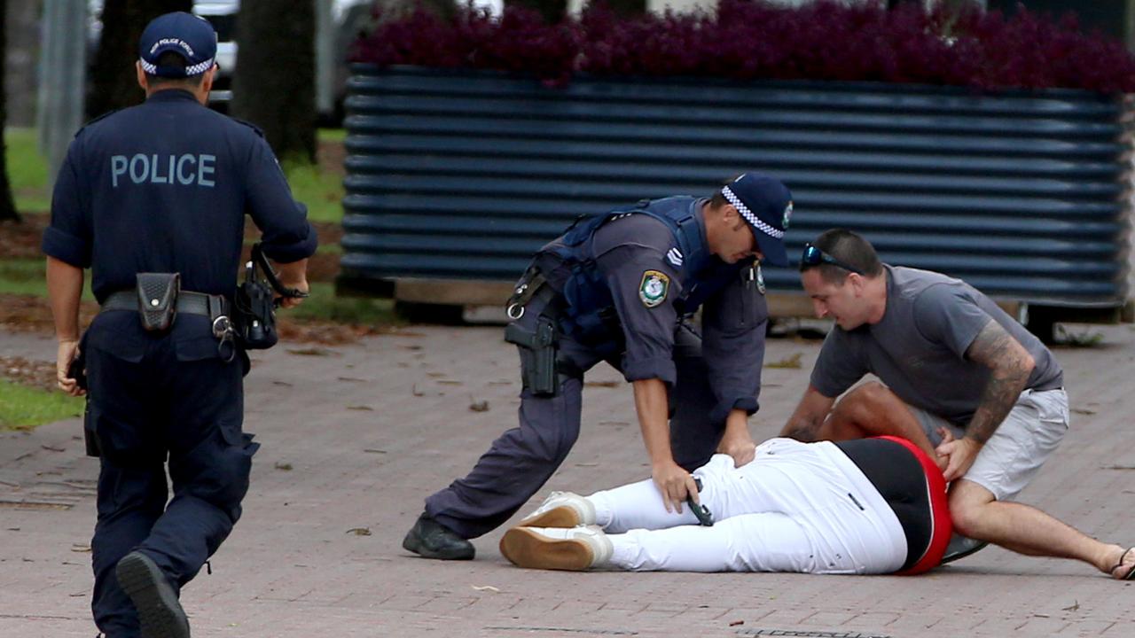 Police made several arrests at the Rolling Loud Festival at Sydney Olympic Park. Picture: Damian Shaw
