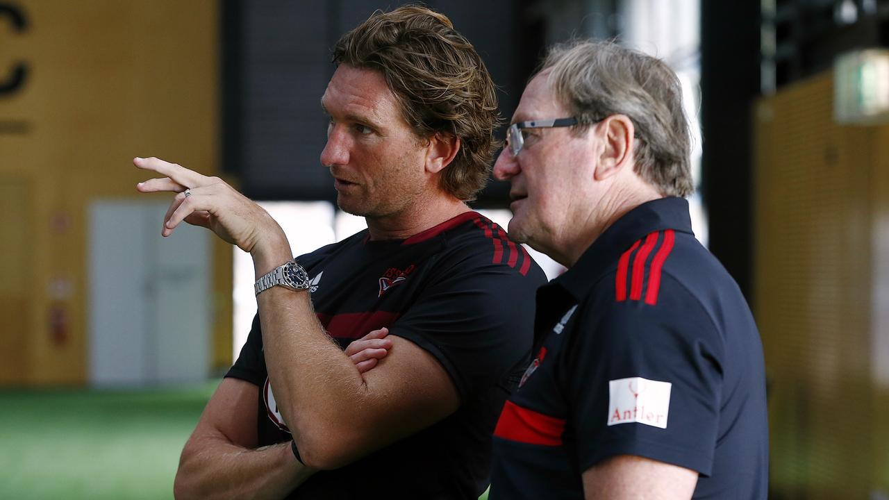 Kevin Sheedy had a plan for James Hird’s return. Picture: Wayne Ludbey