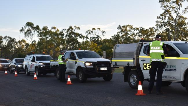 Operation by Nebo, Glendan, Middlemount, and Moranbah stations with Road Policing Command to target drink and drug driving and driver fatigue. Picture: Lillian Watkins