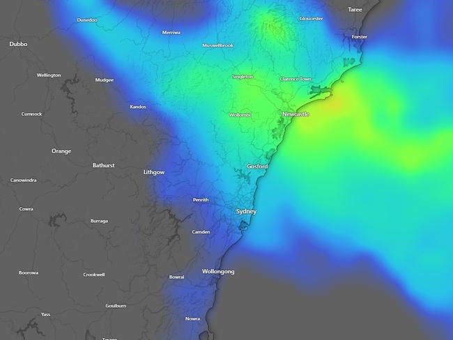 The wet weather will stay for several days. Picture: Windy