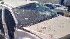 Blood splatters on Nicole Bruhn's family car after the crash on July 2024 in Kenilworth. Photo: supplied