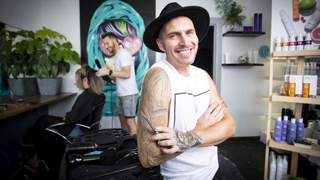 Winner of our Best Hairdresser poll Ben O'Brien from Rebel @ Heart Salon. Picture: LUKE BOWDEN