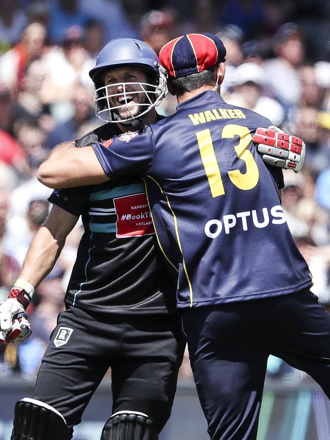 Travis Boak and Taylor Walker share the love.