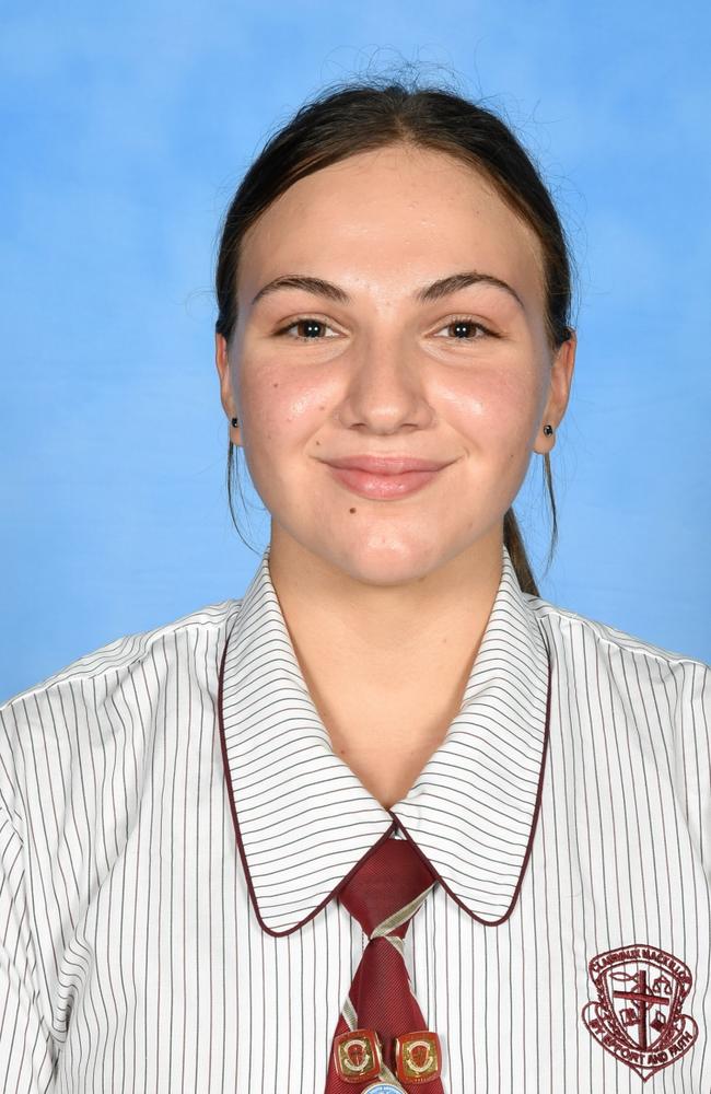 Ana Varayud, Clairvaux MacKillop College school captain. Picture: Contributed