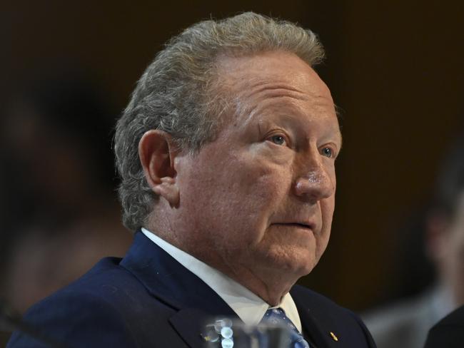 CANBERRA, AUSTRALIA - NewsWire Photos September 02, 2022: Andrew Forrest, Fortescue Metals Group, The Minderoo Foundation at the Jobs and Skills Summit at Parliament House in Canberra. Picture: NCA NewsWire / Martin Ollman