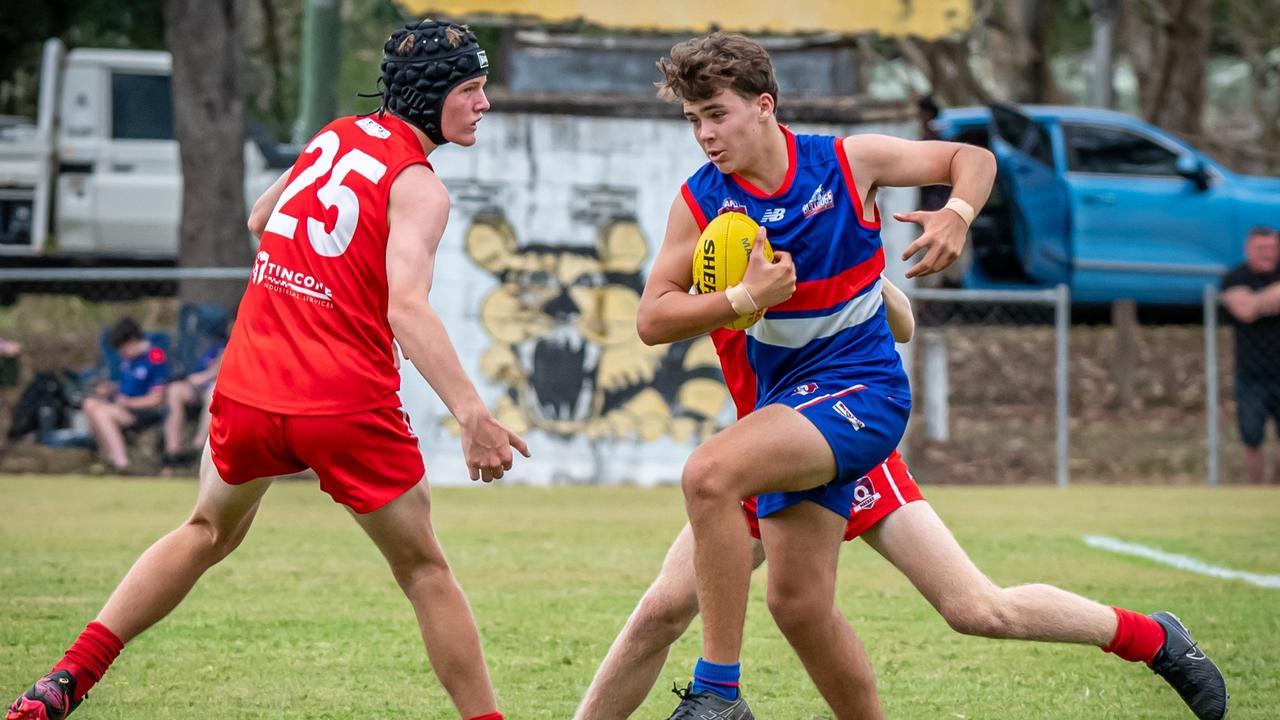 Eastern Swans vs Moranbah Bulldogs under-14 AFL Mackay grand final at Bakers Creek. Picture: Daniel McLean Photography