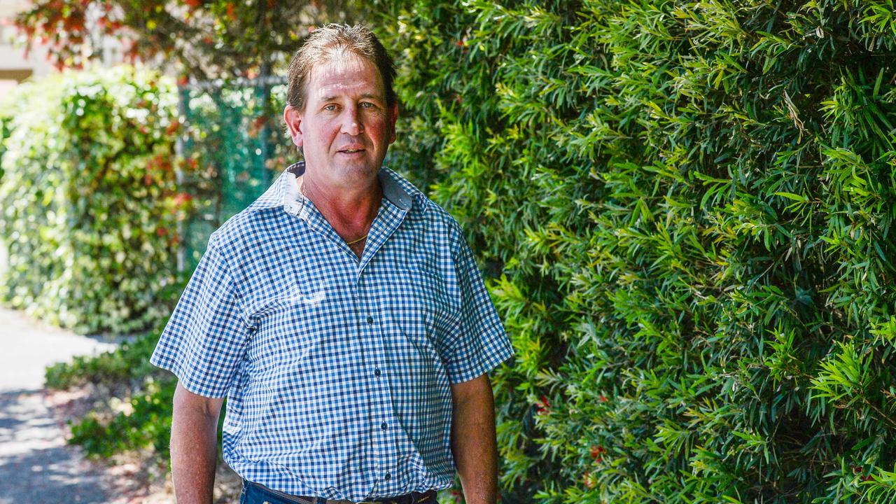 Horse trainer Anthony Thomas arrives at Mount Barker Courthouse to face animal cruelty charges. Picture: Brenton Edwards