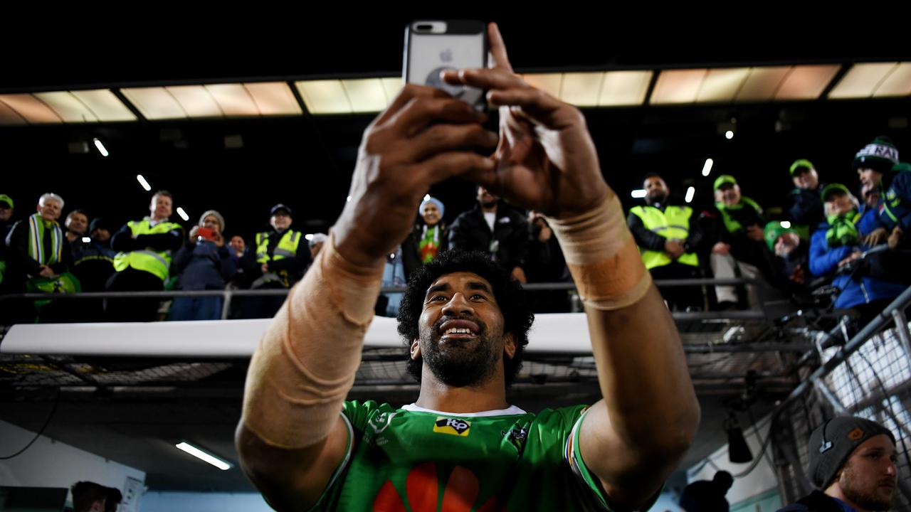 Soliola was a big hit with rugby league fans. Picture: Tracey Nearmy / Getty Images