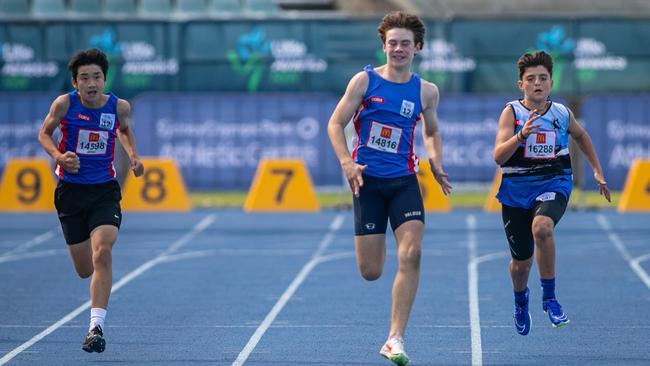 Jack Spencer from Ryde winning the 200m.