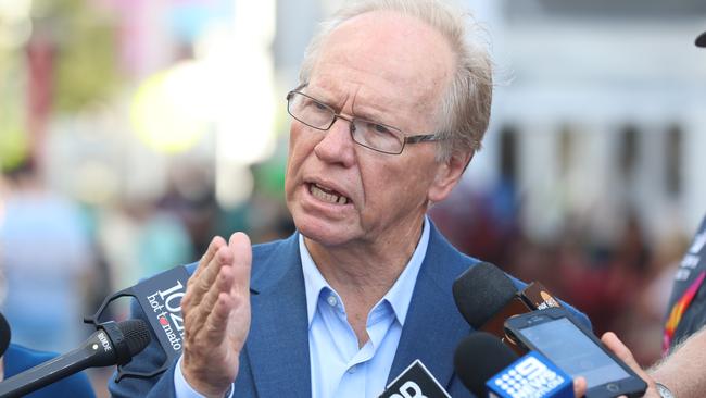 ARL Commission chairman Peter Beattie finishing off his Commonwealth Games duties on the Gold Coast yesterday. Picture: Alex Coppel