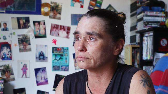 Michelle Dean is terrified she could be harmed by squatters she says have taken over two units at the public housing complex. Picture: Brendan Radke