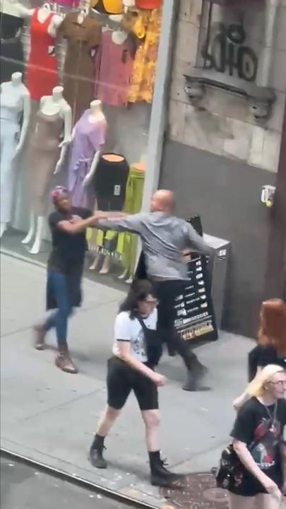 Wild brawl on streets of NYC