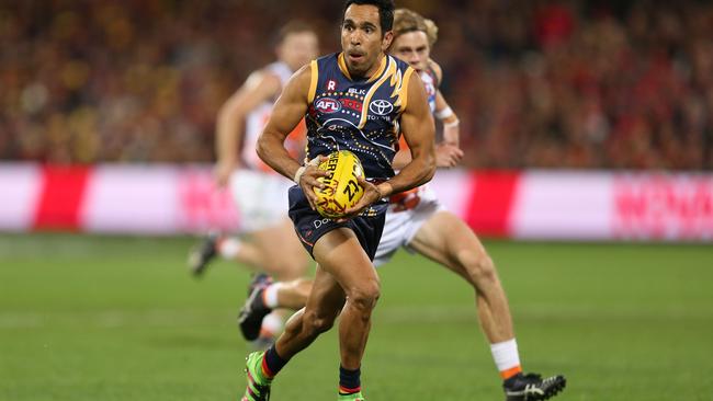 Eddie Betts in action for the Adelaide Crows against GWS Giants, May 28, 2016. Picture: James Elsby/AFL Media/Getty Images