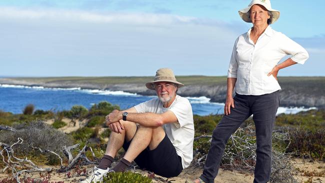 Colin Wilson and Nirbeeja Saraswayi — members of the Friends of KI Western Districts group Picture: Tom Huntley