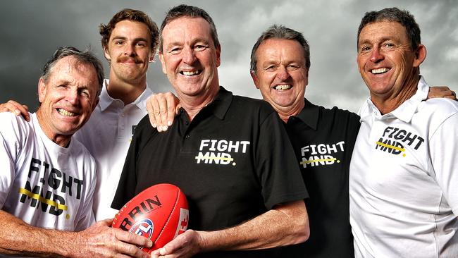 Daniher family (L-R): Terry, Joe, Neale, Anthony and Chris Daniher. Picture: Hamish Blair