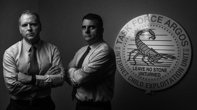 Taskforce Argos Detective Inspector Jon Rouse and victim identification manager Paul Griffiths. Pic: Russell Shakespeare