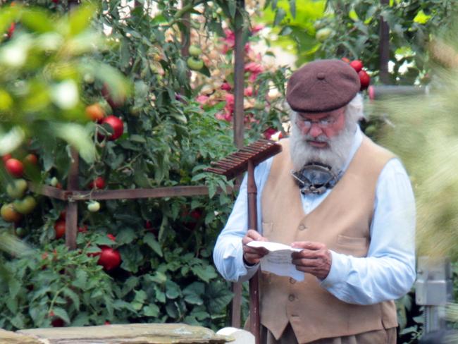 Actor Sam Neill on set filming Peter Rabbit. Picture: John Fotiadis