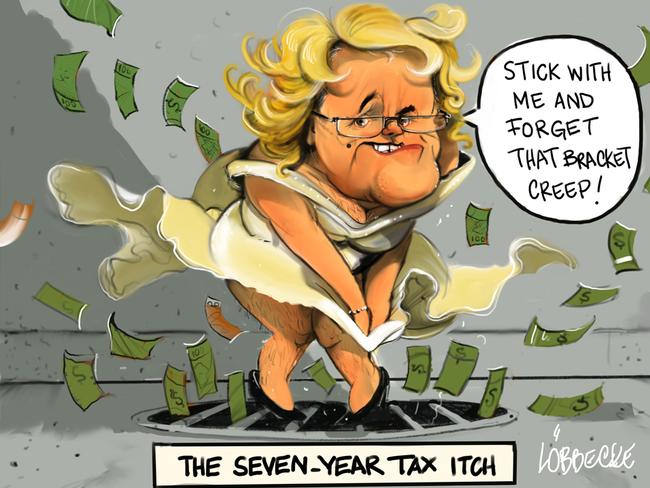 Eric Lobbecke page 1 cartoon for 2018 Federal Budget.Version: Letters Cartoon  (1280x720 - Aspect ratio preserved, Canvas added)COPYRIGHT: The Australian's artists each have different copyright agreements in place regarding re-use of their work in other publications.Please seek advice from the artists themselves or the Managing Editor of The Australian regarding re-use.