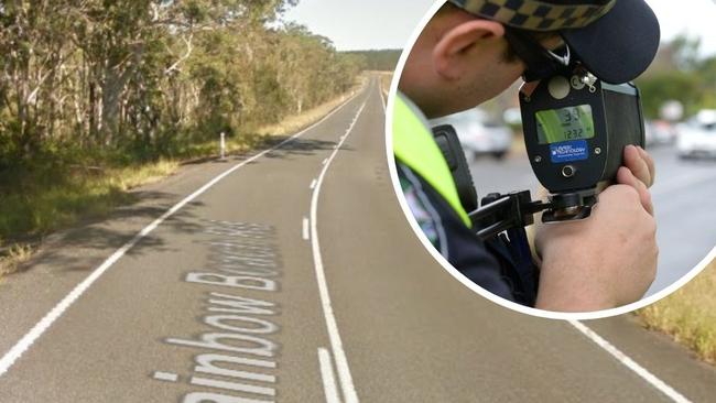 A man caught doing more than 60km/h above the speed limit on Rainbow Beach Rd has been one of many driving offences picked up by police along across the Cooloola Coast.