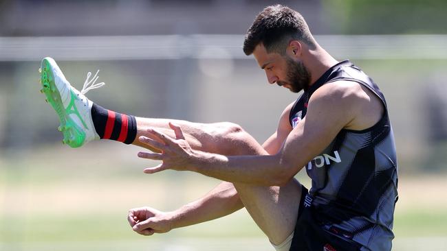 MELBOURNE, DECEMBER 5, 2024: Essendon pre-season training at The Hangar. Kyle Langford. Picture: Mark Stewart