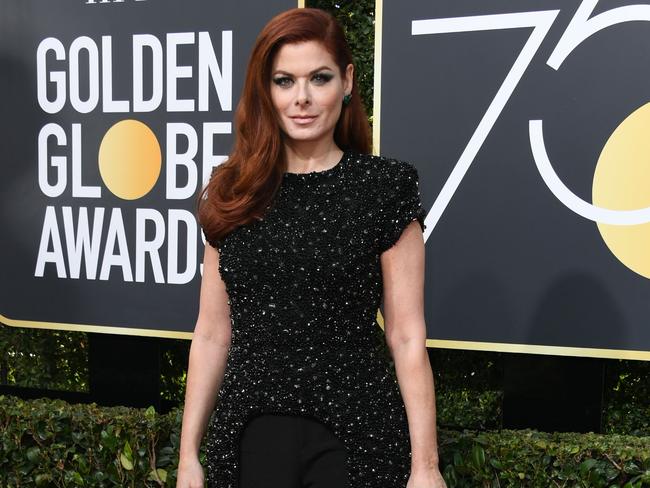 Debra Messing arrives for the 75th Golden Globe Awards