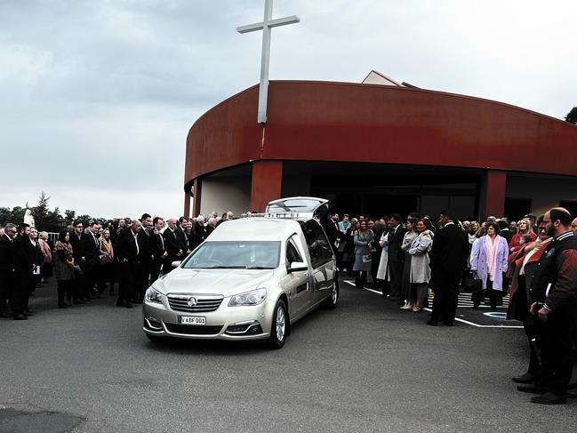 A crowd of about 600 people gathered to farewell Danny Ellis.