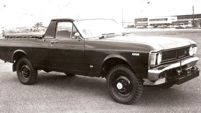 The 1972 Ford Falcon 4WD ute based on the XY series. Picture: Supplied