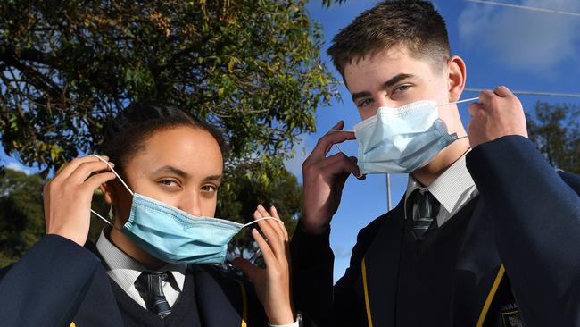 The move on masks brings Victorian students in line with other states. Picture: Tricia Watkinson