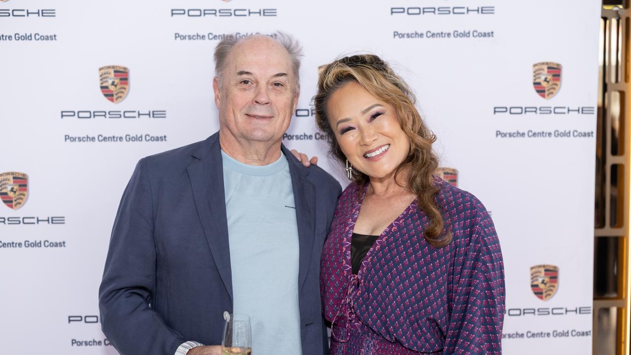 Francesca Beresford and Darryl Beresford at Fuelled by Fashion Porsche luncheon at the Langham Hotel Gold Coast. Photo: Celeste Humphrey