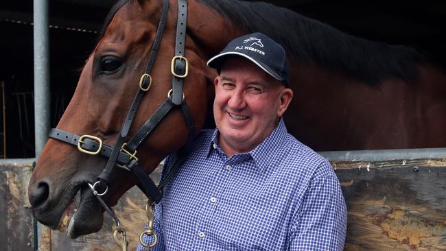 Happy Clapper was the dream horse for trainer Pat Webster, taking him on the ride of lifetime. Picture: Craig Wilson