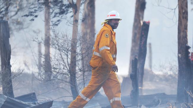 Rural firefighter Brett Nagel at Spicers Gap. Picture Annette Dew