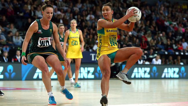 Australia’s Kelsey Browne in during last Saturday’s Quad Series Test against South Africa.