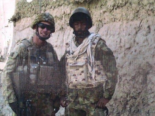 Mohammad Naine Saidy (right) worked as an interpreter for Australians in Afghanistan.