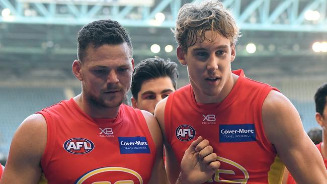 Would some extra cash help the Suns keep Steven May and Tom Lynch on the Gold Coast? Picture: AAP