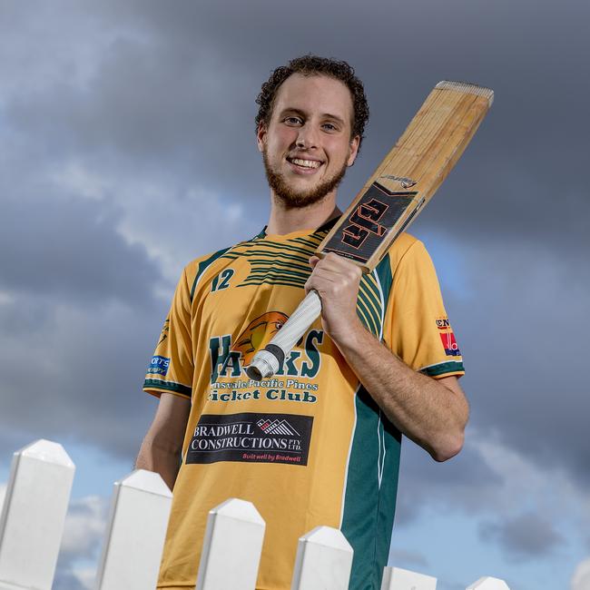 Three brothers from Helensvale Pacific Pines Cricket Club Jack Lickiss, 23. Picture: Jerad Williams