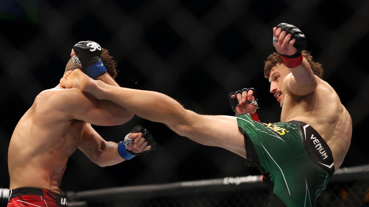 Jack Jenkins (right) impressed on UFC debut. (Photo by Paul Kane/Getty Images)