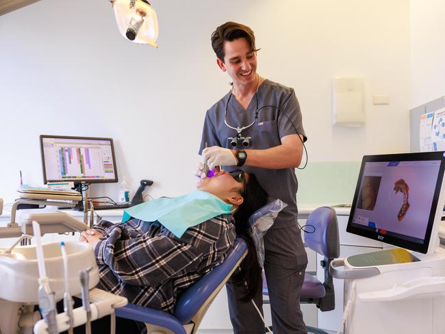 Sydney dentist Dr Jack Hodgkinson recommends regular check-ups. Picture: Justin Lloyd