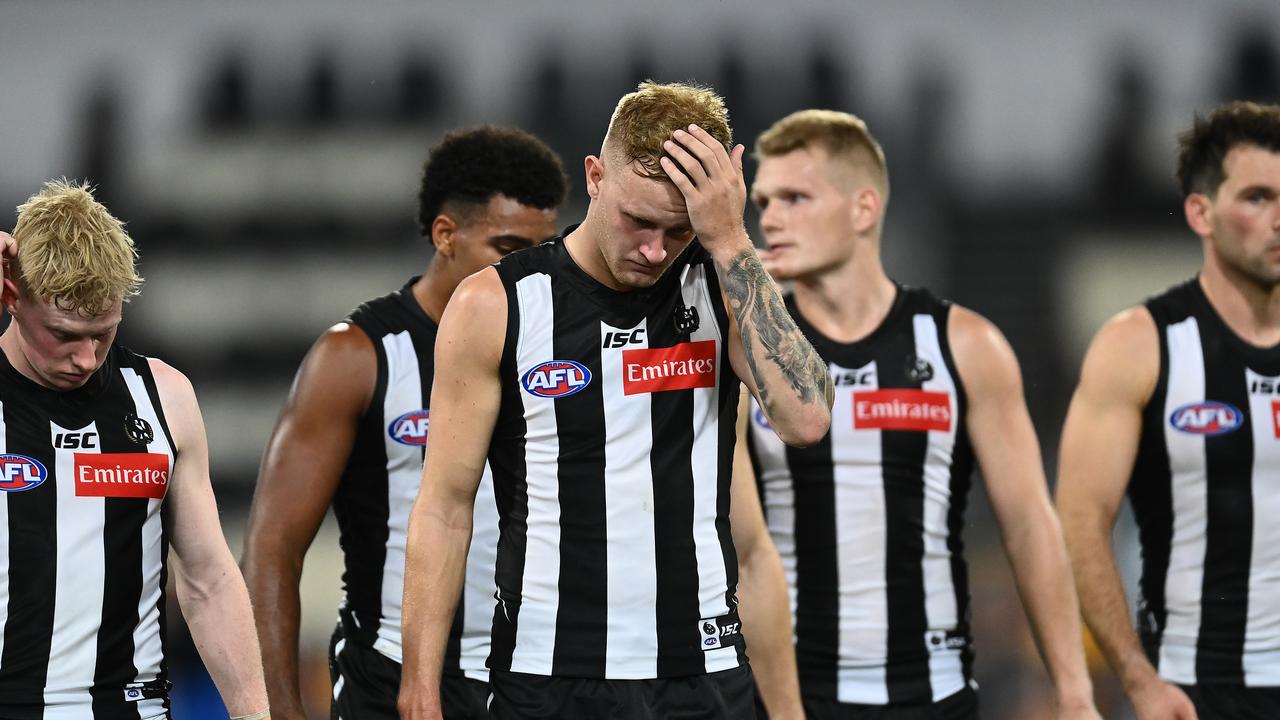 Jaidyn Stephenson is among the Pies players pushed out. Photo: Quinn Rooney/Getty Images.