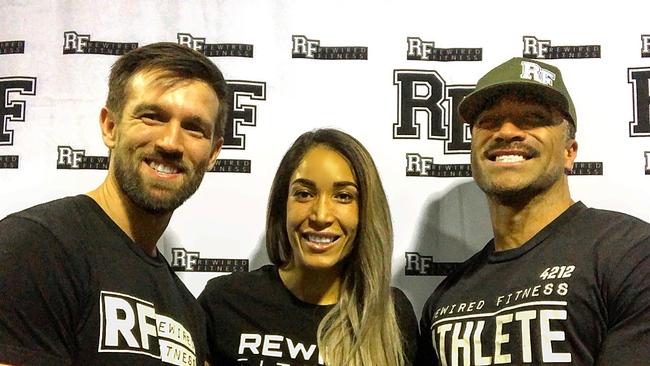 Alex and Sofia Houldsworth with Kurei Smith at Rewired Fitness.