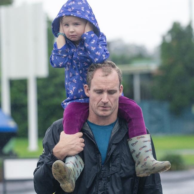 Tim and Kara Hudson before the Titans V The Melbourne Storm at CBUS Stadium. Picture: Glenn Campbell