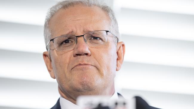 Prime Minister Scott Morrison thinks he has a pathway to victory, despite polls showing Labor is on track to win. Picture: Jason Edwards