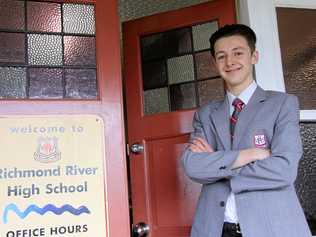 STAR STUDENT: Richmond River High School student Seth Taylor-Smith, is one of 100 delegates selected from thousands across NSW, to sit in state Parliament in October as a member of the student Constitutional Convention. Picture: Alison Paterson