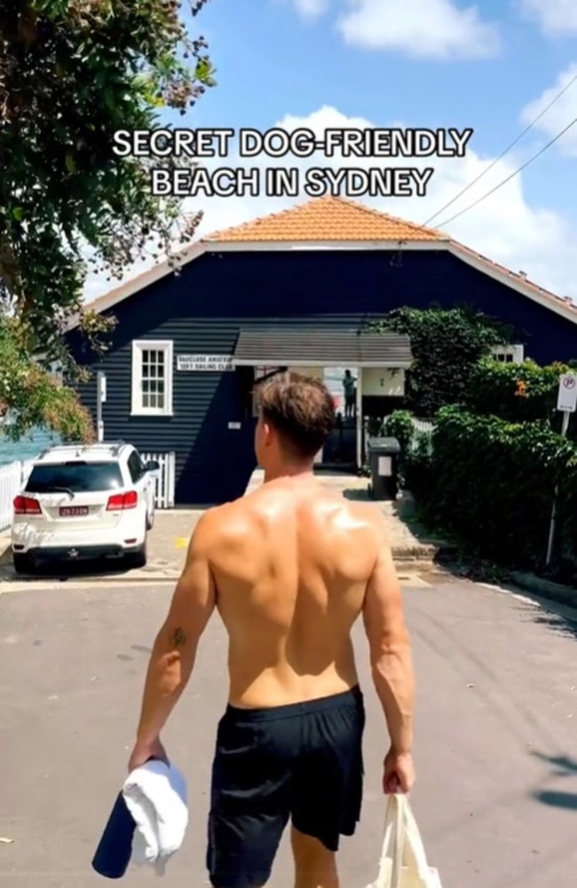 The staircase is located via Wharf Road, in front of the Vaucluse Amateur Sailing Club. Picture: TikTok