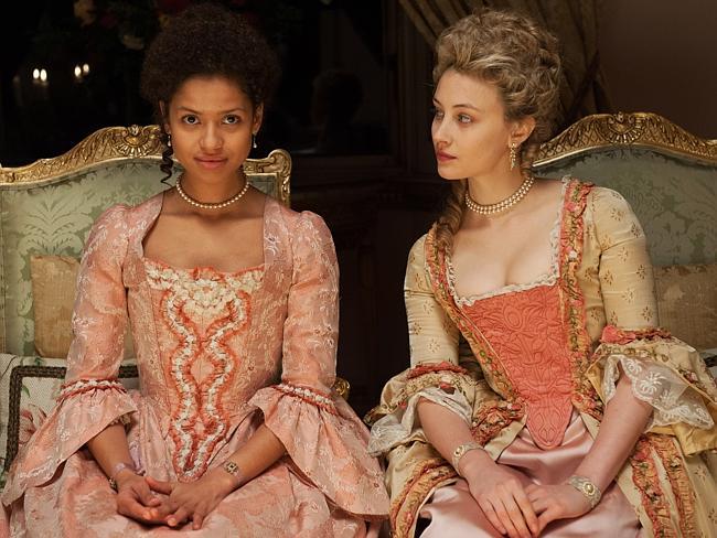 Gugu Mbatha-Raw plays Dido Elizabeth Belle and Sarah Gadon is Lady Elizabeth Murray in Belle.