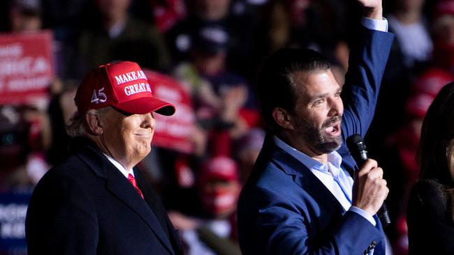 Donald Trump Jr, the President’s oldest son, has tested positive for COVID-19. Picture: Brendan Smialowski / AFP