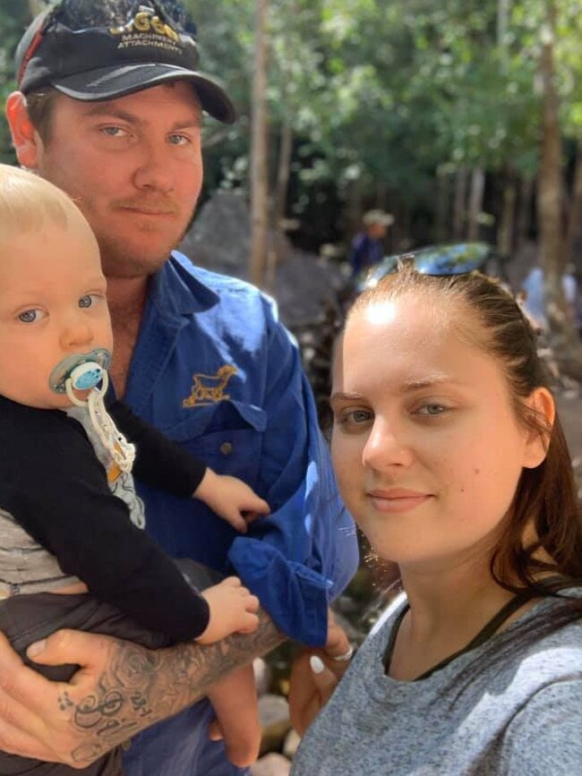 Ian Gundersen with his partner Ashley and son Billy. Picture: Supplied