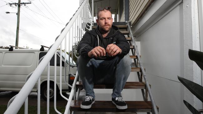 Burleigh local Josh Cumming, 29, claims he was told to source food vouchers after being offered just $42 per week by the Department of Social Services. Picture: Glenn Hampson